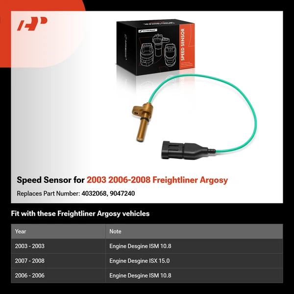 Speed Sensor for 2003 2006-2008 Freightliner Argosy