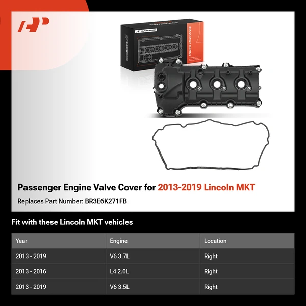 Passenger Engine Valve Cover for 2013-2019 Lincoln MKT