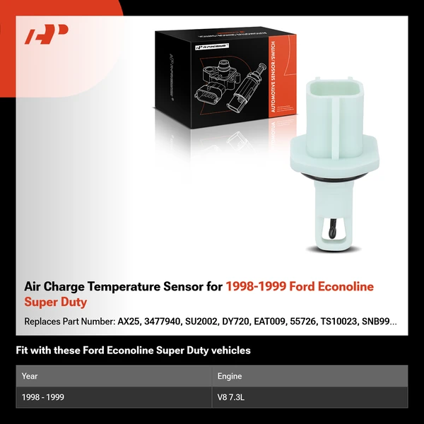 Air Charge Temperature Sensor for 1998-1999 Ford Econoline Super Duty