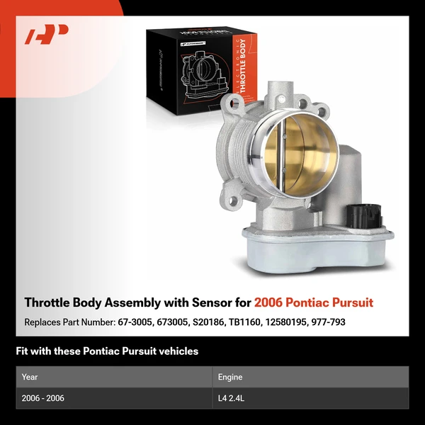 Throttle Body Assembly with Sensor for 2006 Pontiac Pursuit