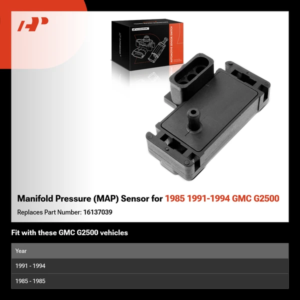Manifold Pressure (MAP) Sensor for 1985 1991-1994 GMC G2500