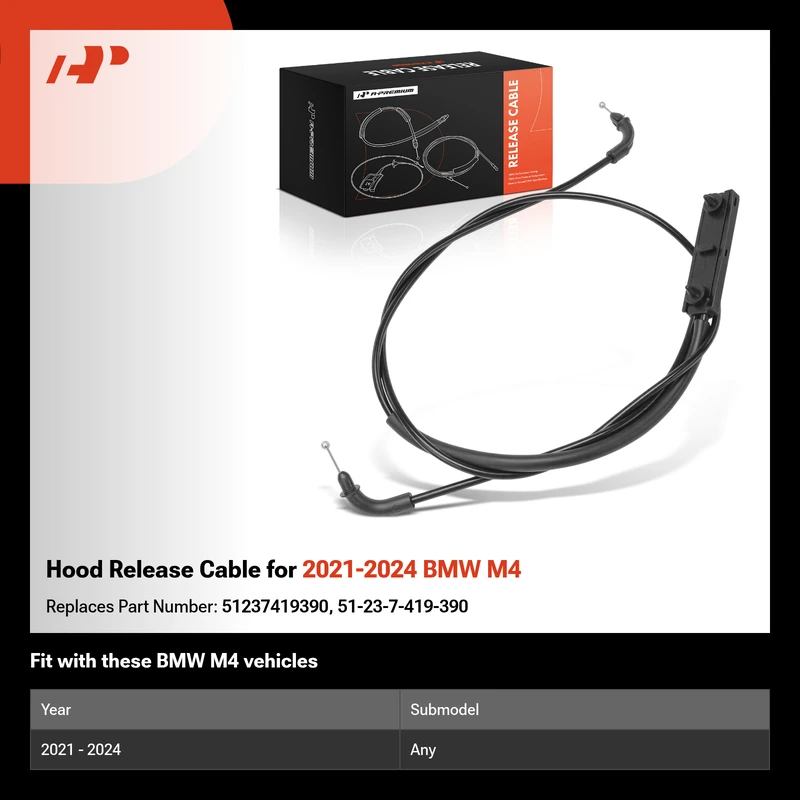 Hood Release Cable for 2021-2024 BMW M4