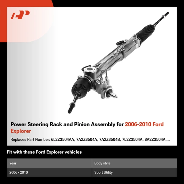 Power Steering Rack and Pinion Assembly for 2006-2010 Ford Explorer