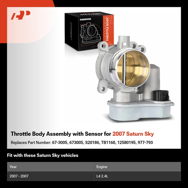 Throttle Body Assembly with Sensor for 2007 Saturn Sky
