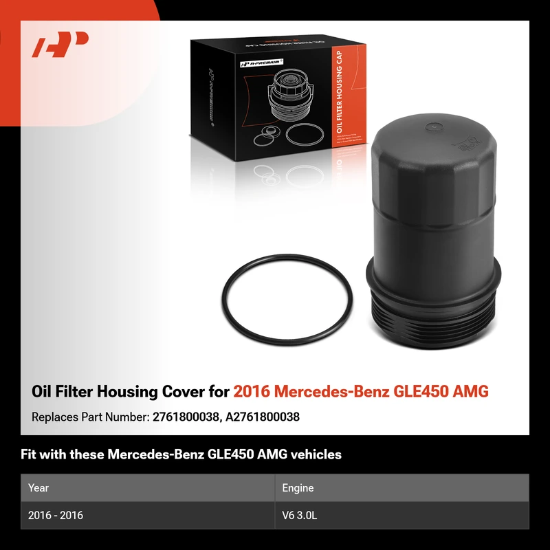 Oil Filter Housing Cover for 2016 Mercedes-Benz GLE450 AMG