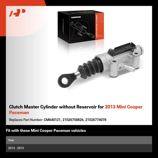 Clutch Master Cylinder without Reservoir for 2013 Mini Cooper Paceman