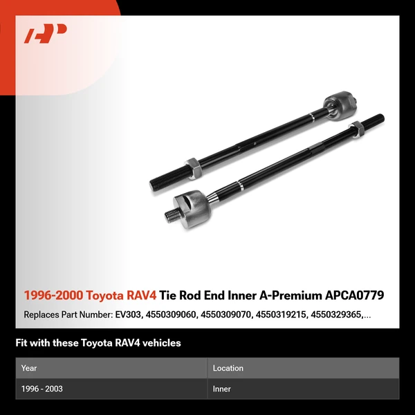 1996-2000 Toyota RAV4 Tie Rod End Inner A-Premium APCA0779