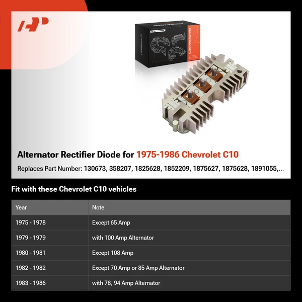 Alternator Rectifier Diode for 1975-1986 Chevrolet C10