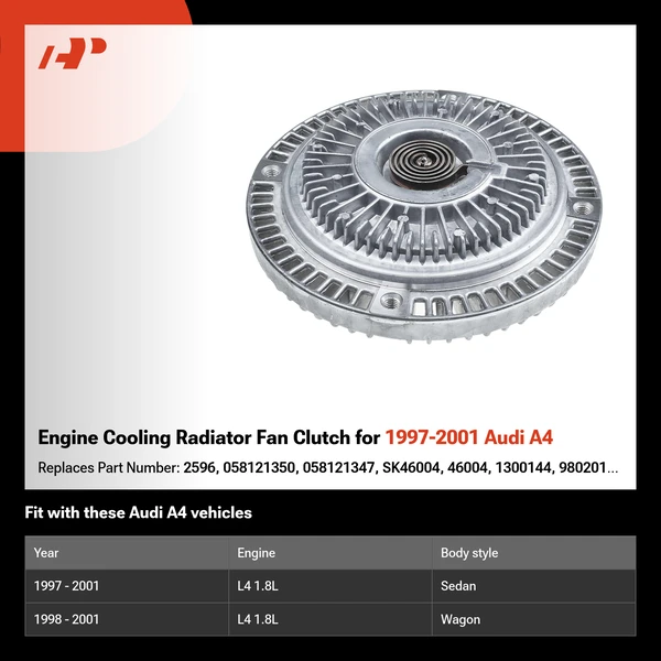 Engine Cooling Radiator Fan Clutch for 1997-2001 Audi A4