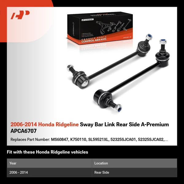 2006-2014 Honda Ridgeline Sway Bar Link Rear Side A-Premium APCA6707