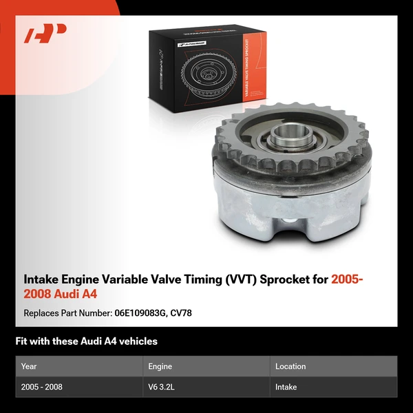 Intake Engine Variable Valve Timing (VVT) Sprocket for 2005-2008 Audi A4