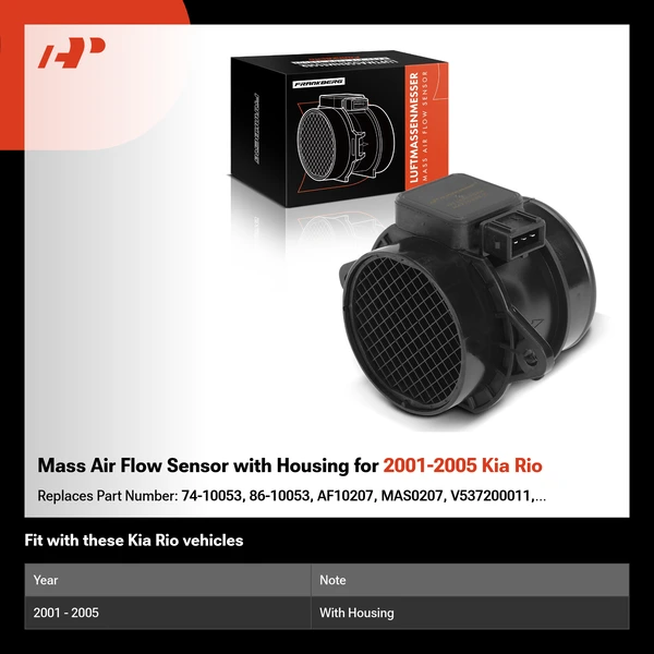 Mass Air Flow Sensor with Housing for 2001-2005 Kia Rio