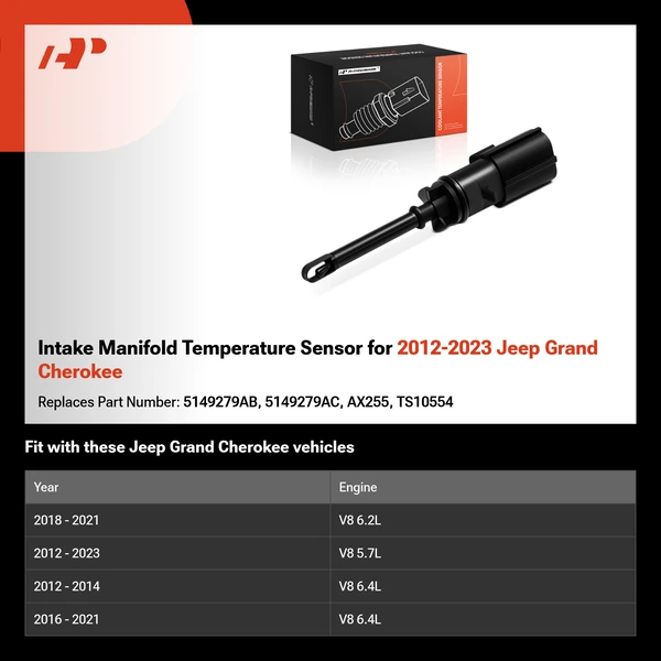 Intake Manifold Temperature Sensor for 2012-2023 Jeep Grand Cherokee