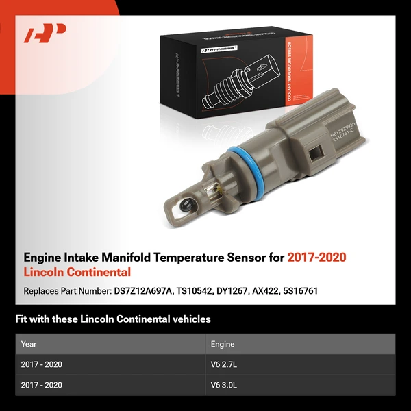 Engine Intake Manifold Temperature Sensor for 2017-2020 Lincoln Continental