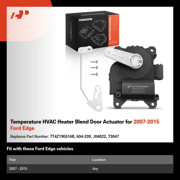 Temperature HVAC Heater Blend Door Actuator for 2007-2015 Ford Edge