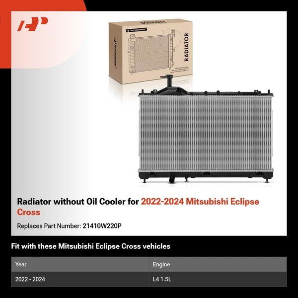 Radiator without Oil Cooler for 2022-2024 Mitsubishi Eclipse Cross