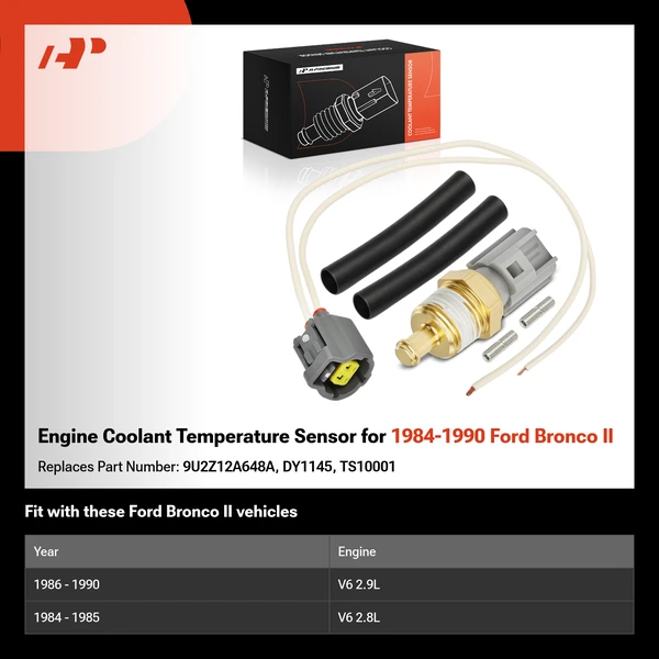 Engine Coolant Temperature Sensor for 1984-1990 Ford Bronco II