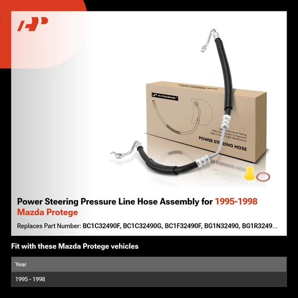 Power Steering Pressure Line Hose Assembly for 1995-1998 Mazda Protege