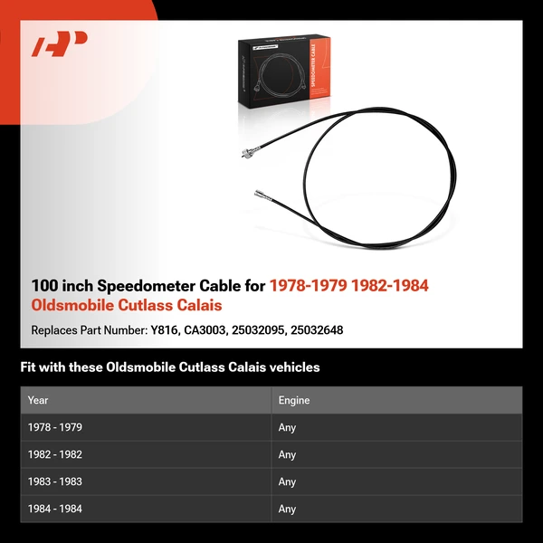 100 inch Speedometer Cable for 1978-1979 1982-1984 Oldsmobile Cutlass Calais