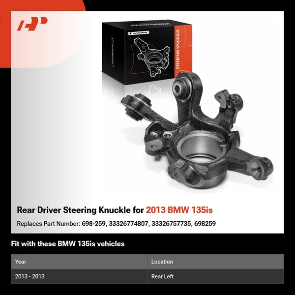 Rear Driver Steering Knuckle for 2013 BMW 135is