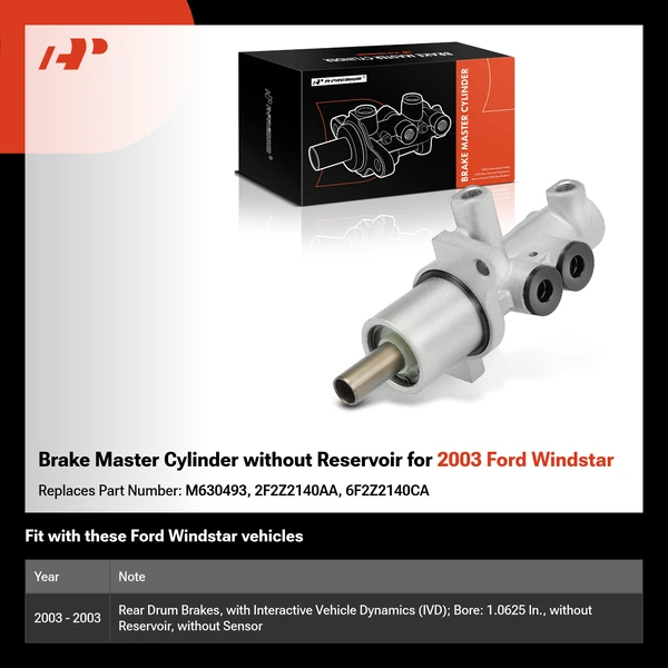 Brake Master Cylinder without Reservoir for 2003 Ford Windstar