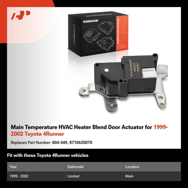 Main Temperature HVAC Heater Blend Door Actuator for 1999-2002 Toyota 4Runner