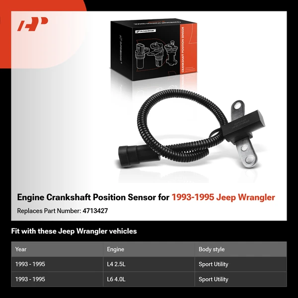 Engine Crankshaft Position Sensor for 1993-1995 Jeep Wrangler