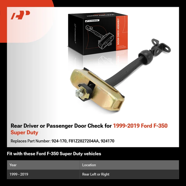 Rear Driver or Passenger Door Check for 1999-2019 Ford F-350 Super Duty