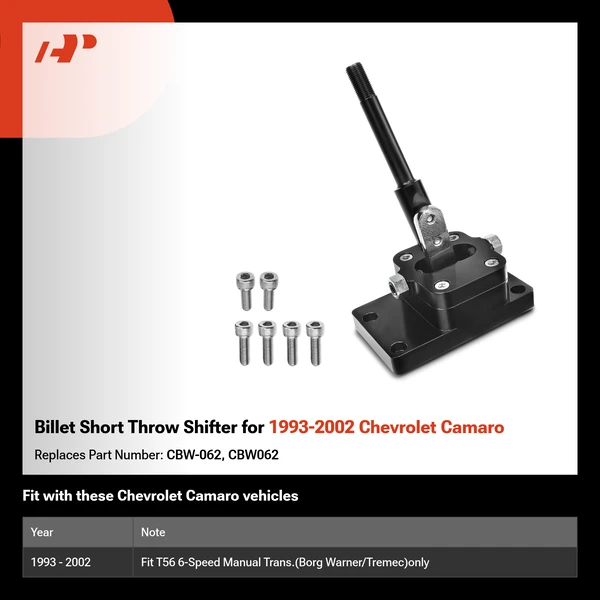 Billet Short Throw Shifter for 1993-2002 Chevrolet Camaro