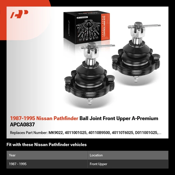 1987-1995 Nissan Pathfinder Ball Joint Front Upper A-Premium APCA0837