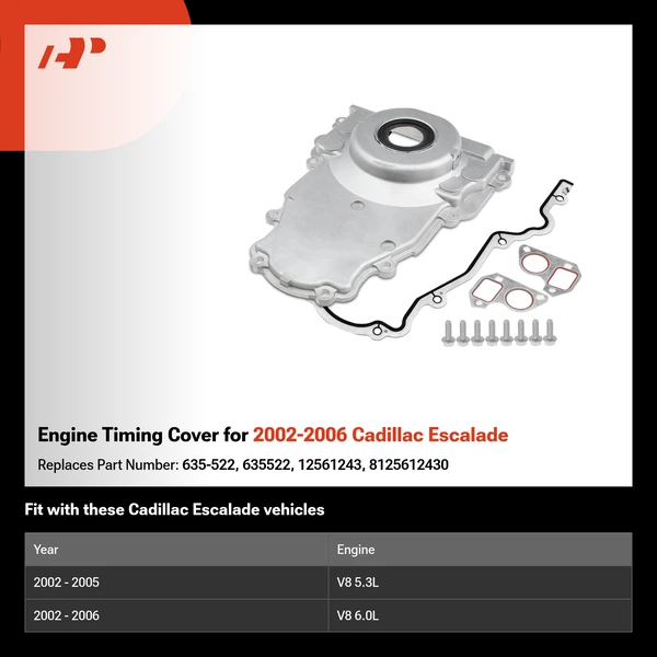 Engine Timing Cover for 2002-2006 Cadillac Escalade