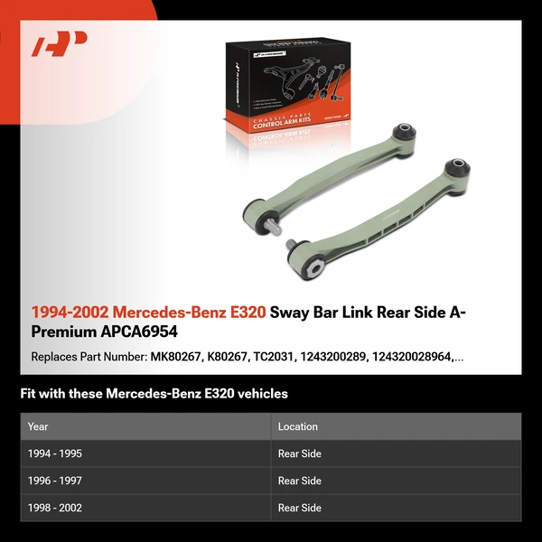 1994-2002 Mercedes-Benz E320 Sway Bar Link Rear Side A-Premium APCA6954