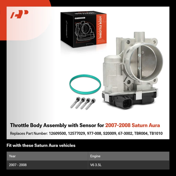 Throttle Body Assembly with Sensor for 2007-2008 Saturn Aura