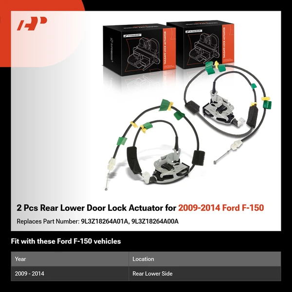 2 Pcs Rear Lower Door Lock Actuator for 2009-2014 Ford F-150