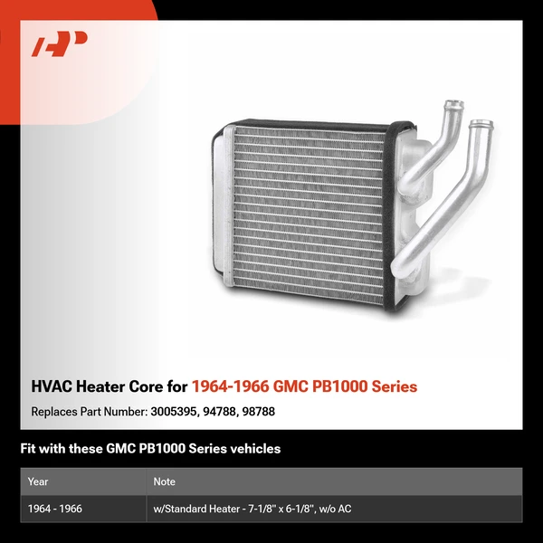 HVAC Heater Core for 1964-1966 GMC PB1000 Series