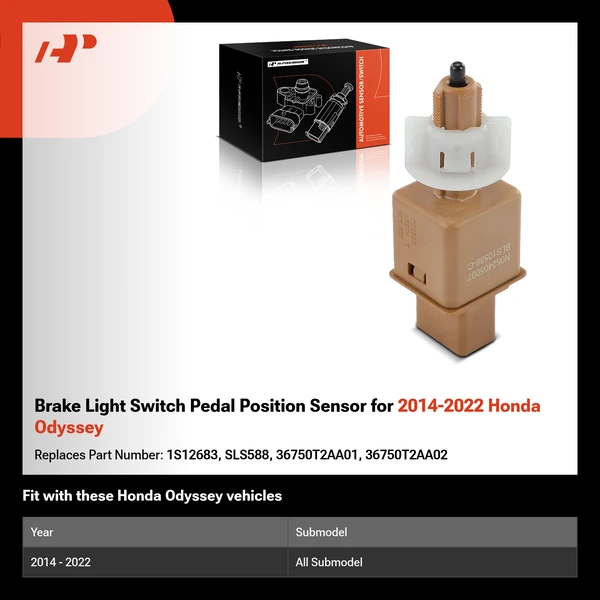 Brake Light Switch Pedal Position Sensor for 2014-2022 Honda Odyssey