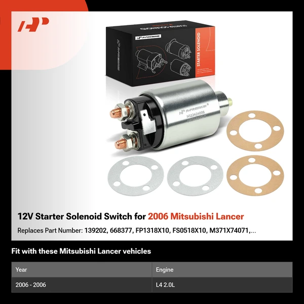 12V Starter Solenoid Switch for 2006 Mitsubishi Lancer