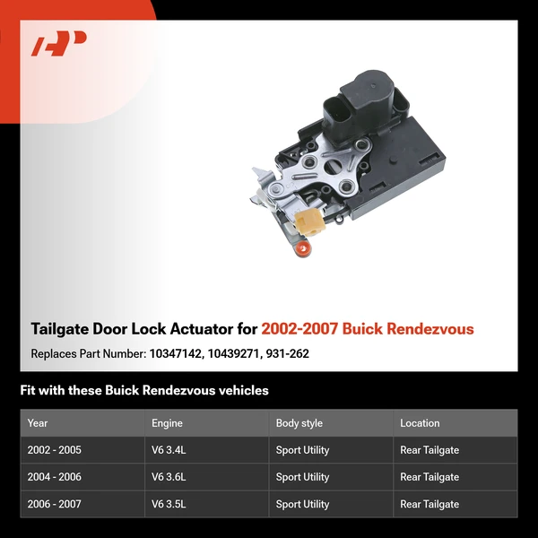 Tailgate Door Lock Actuator for 2002-2007 Buick Rendezvous