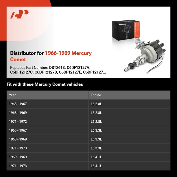 Distributor for 1966-1969 Mercury Comet