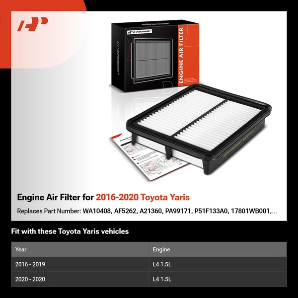 Engine Air Filter for 2016-2020 Toyota Yaris