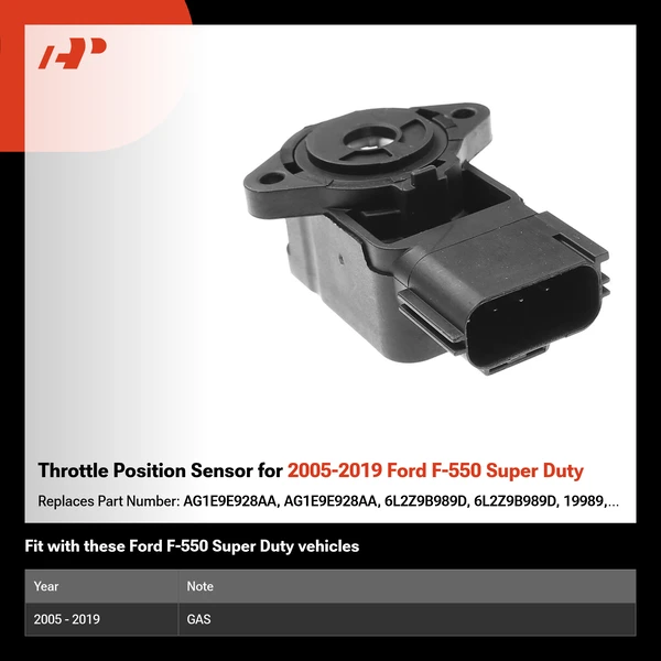 Throttle Position Sensor for 2005-2019 Ford F-550 Super Duty