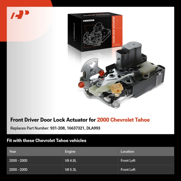 Front Driver Door Lock Actuator for 2000 Chevrolet Tahoe
