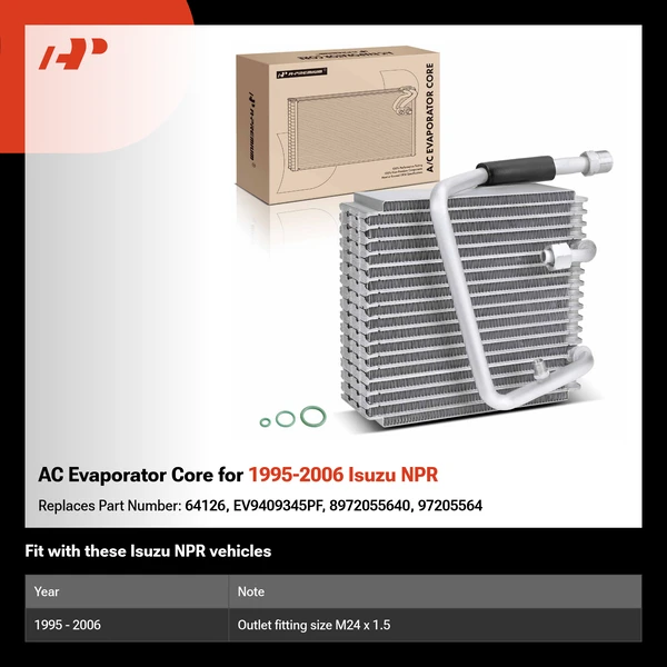 AC Evaporator Core for 1995-2006 Isuzu NPR
