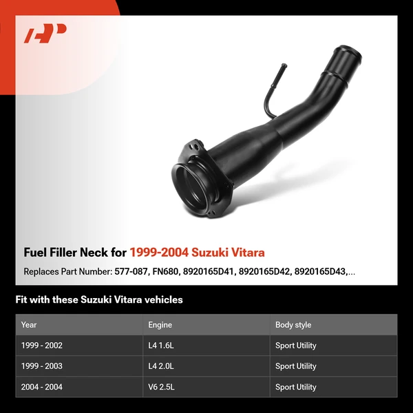 Fuel Filler Neck for 1999-2004 Suzuki Vitara