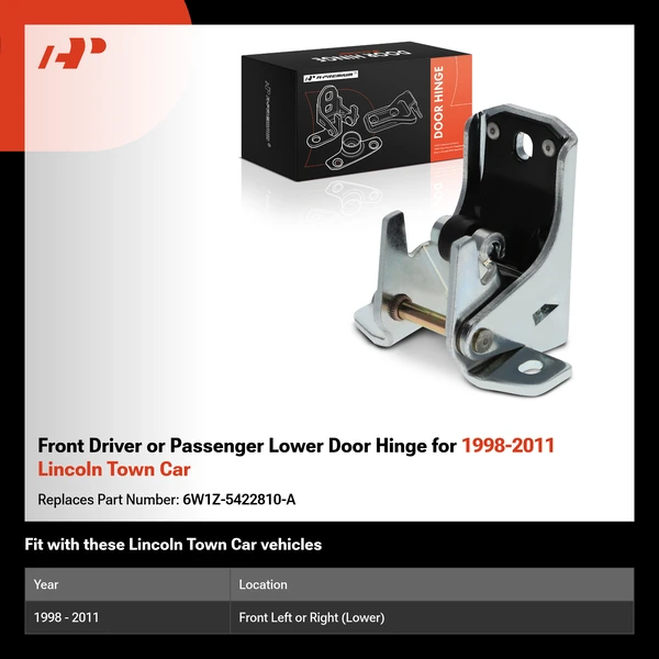 Front Driver or Passenger Lower Door Hinge for 1998-2011 Lincoln Town Car