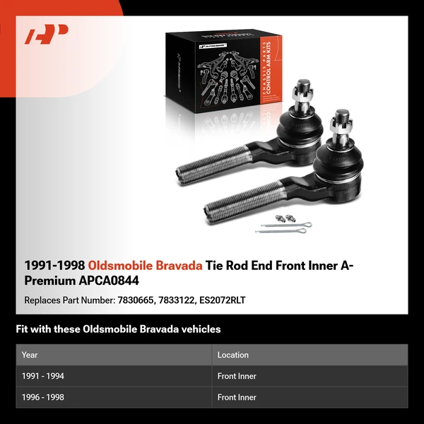 1991-1998 Oldsmobile Bravada Tie Rod End Front Inner A-Premium APCA0844