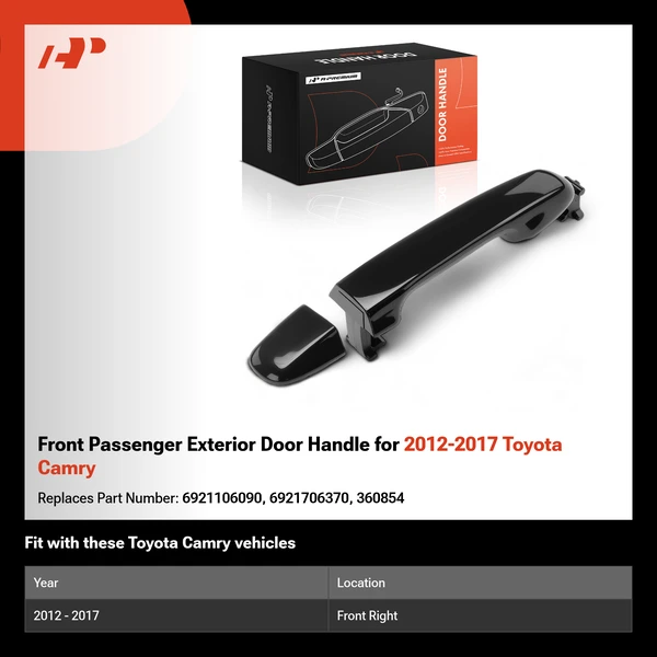 Front Passenger Exterior Door Handle for 2012-2017 Toyota Camry