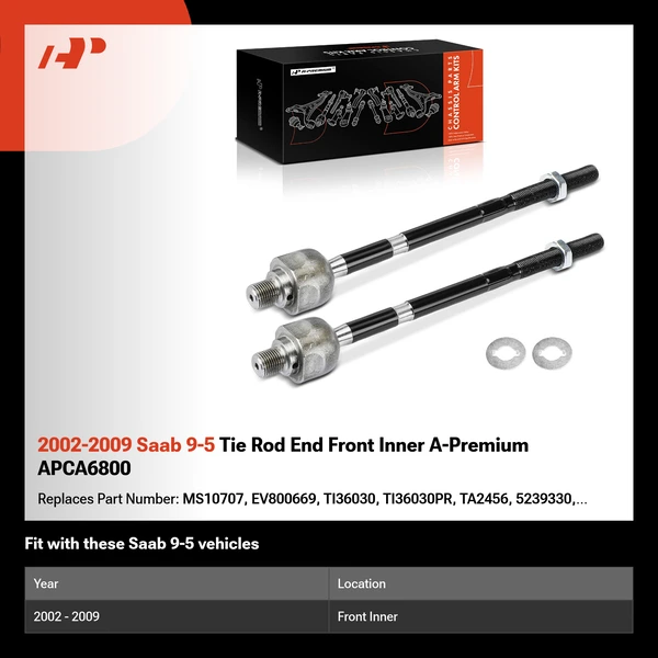 2002-2009 Saab 9-5 Tie Rod End Front Inner A-Premium APCA6800