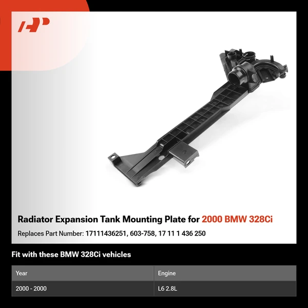 Radiator Expansion Tank Mounting Plate for 2000 BMW 328Ci