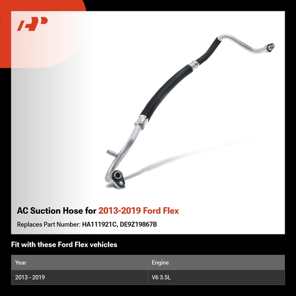 AC Suction Hose for 2013-2019 Ford Flex